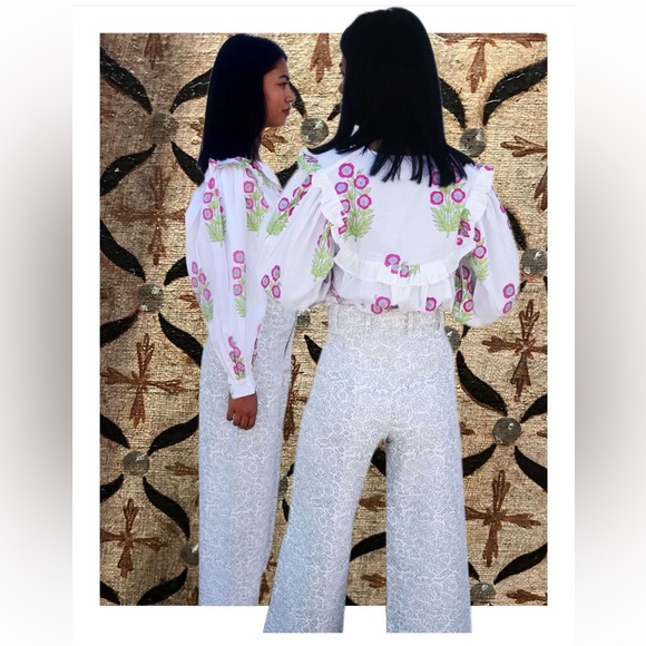 SZ Blockprints wide leg pants - size M - Picture 3 of 8